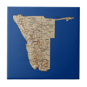 Azulejo do mapa de Namíbia