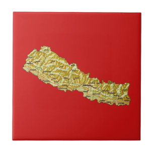 Azulejo do mapa de Nepal