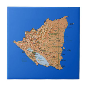 Azulejo do mapa de Nicarágua