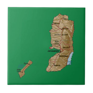 Azulejo do mapa de Palestina