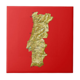 Azulejo do mapa de Portugal