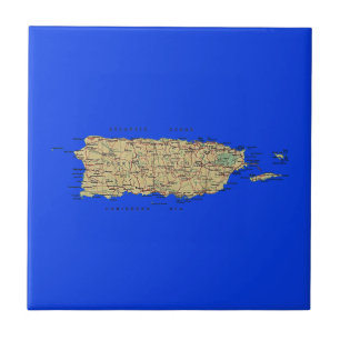 Azulejo do mapa de Puerto Rico