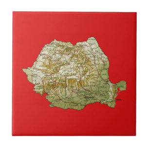 Azulejo do mapa de Romania