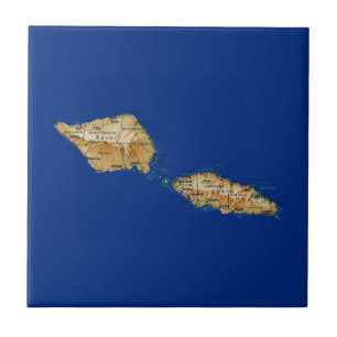 Azulejo do mapa de Samoa