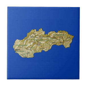 Azulejo do mapa de Slovakia