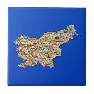 Azulejo do mapa de Slovenia