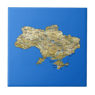 Azulejo do mapa de Ucrânia