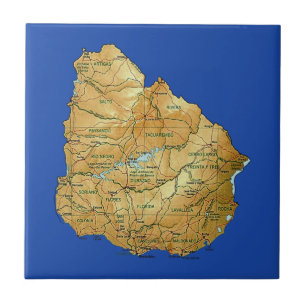 Azulejo do mapa de Uruguai