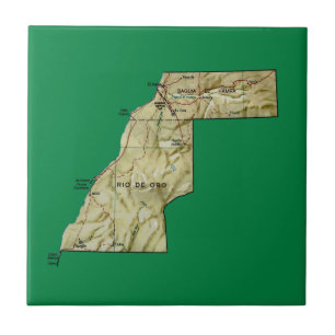 Azulejo do mapa de Western Sahara