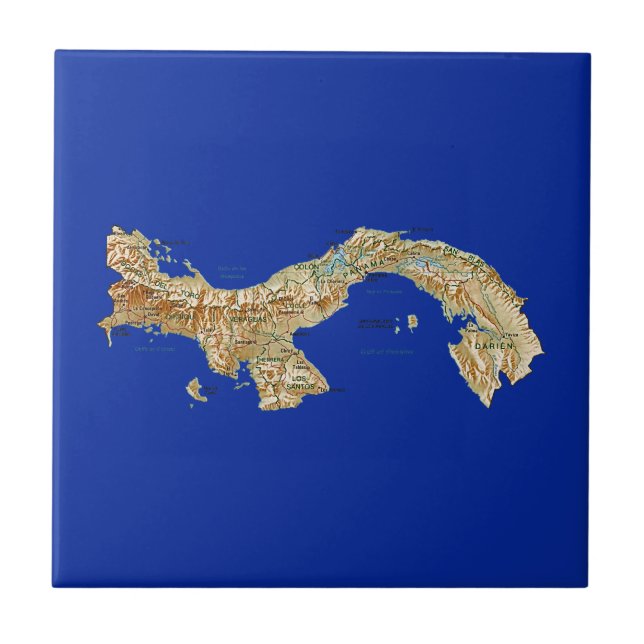 Azulejo do Mapa do Panamá (Frente)