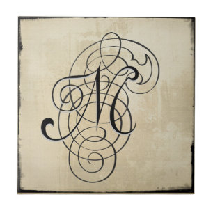 azulejo do mongram "M"