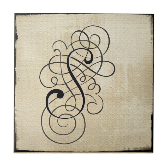 azulejo do mongram "S" (Frente)
