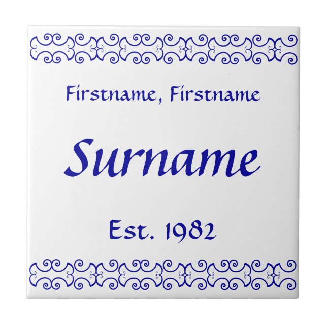 Azulejo do Nome da Família - Vitoriano (Frente)