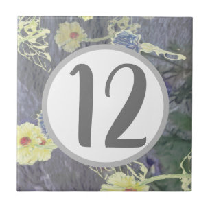 Azulejo do número da casa da mistura variada do