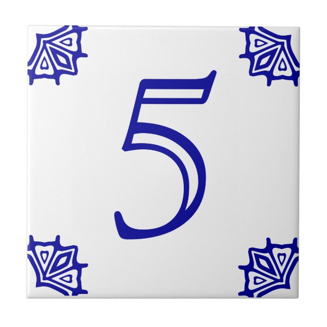 Azulejo do Número da Casa Espanhola (Frente)