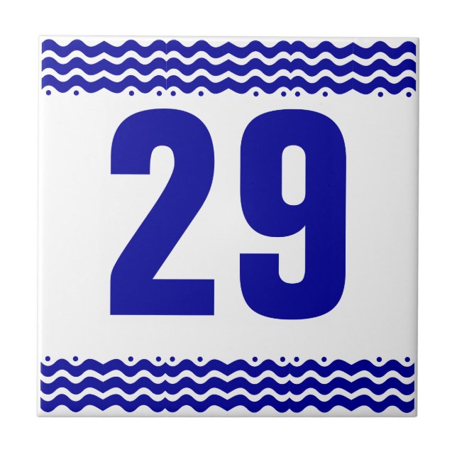 Azulejo do número de ondas do art deco (Frente)