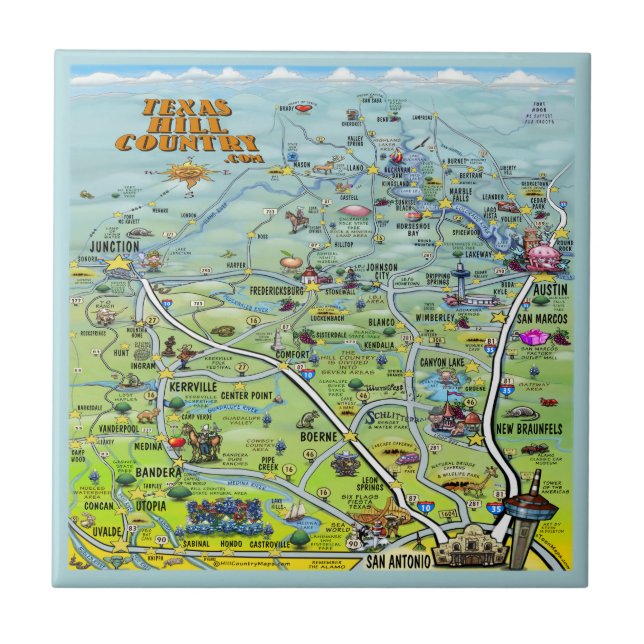 Azulejo do país do monte de Texas (Frente)