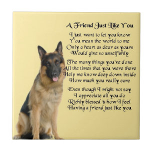 Azulejo do poema do amigo do cão de german