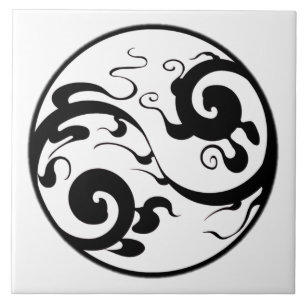 Azulejo do redemoinho de Yin Yang