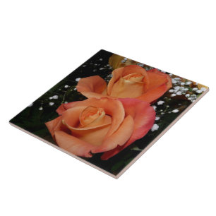 Azulejo do rosa da laranja