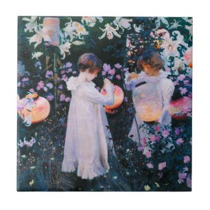 Azulejo do rosa do lírio do lírio do cravo de John