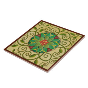 Azulejo do Rosette das folhas