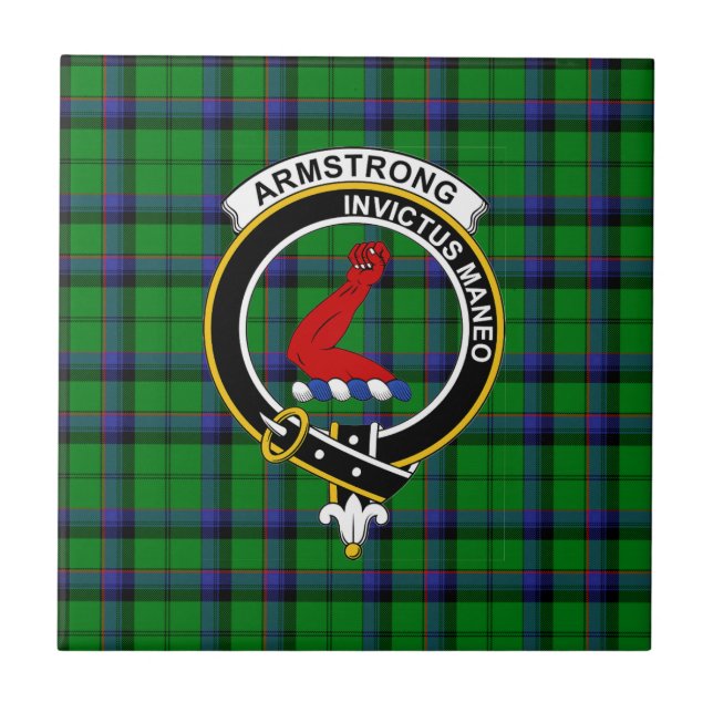 Azulejo do Tartan, Emblema e Lema Armstrong (Frente)