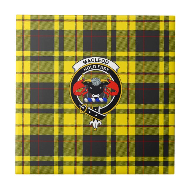 Azulejo do Tartan, Emblema e Lema do Clã McCleod (Frente)