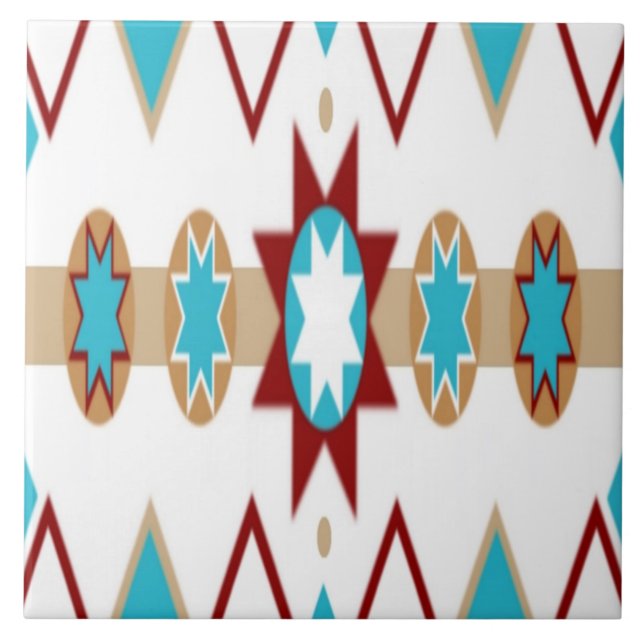 Azulejo do teste padrão do nativo americano (Frente)