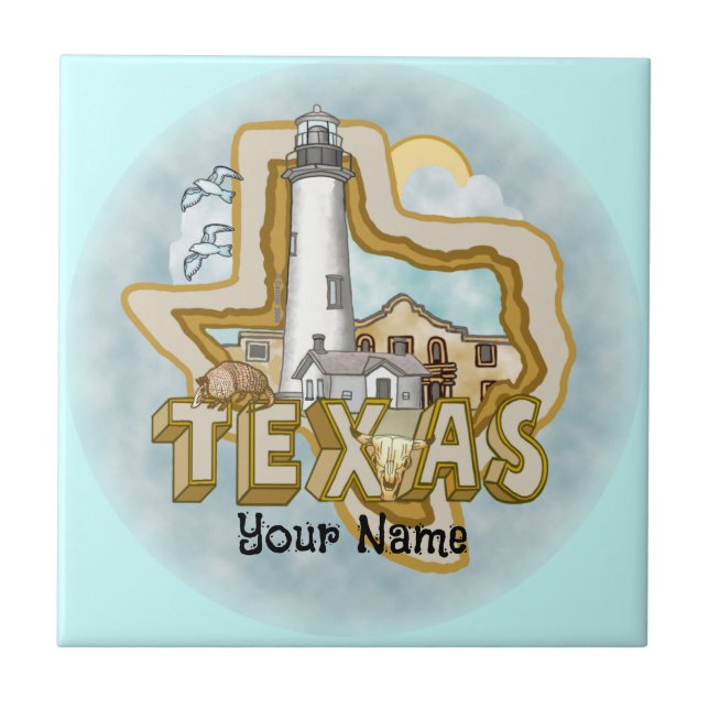 Azulejo do Texas Lighthouse (Frente)