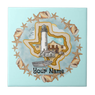 Azulejo do Texas Shells Lighthouse