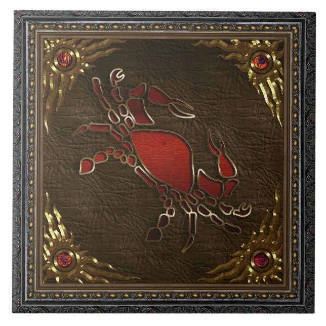 Azulejo do zodíaco - cancer (Frente)