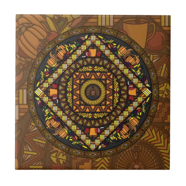 Azulejo dos ícones da acção de graças (Frente)