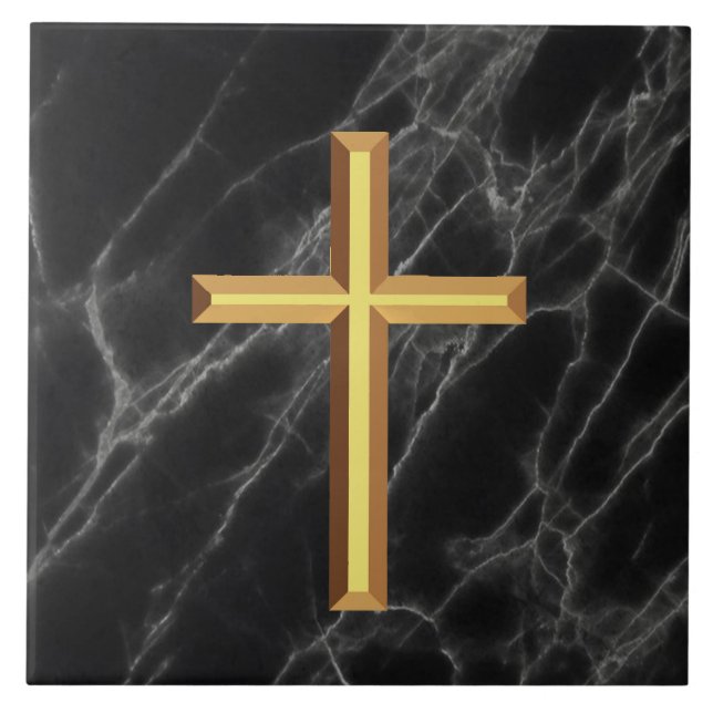 Azulejo Dourado Cross Cerâmica (Frente)