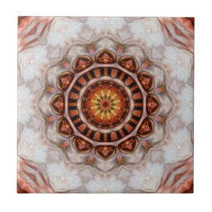 Azulejo Dourado de Padrão Geométrico Floral Star