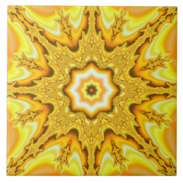 Azulejo Dourado do Fractal da estrela