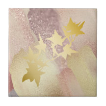 Azulejo Dourado, Dourado cerâmico (4,25" x 4,25")