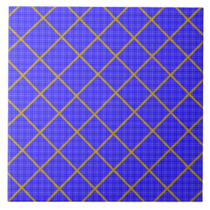 Azulejo Dourado e azul