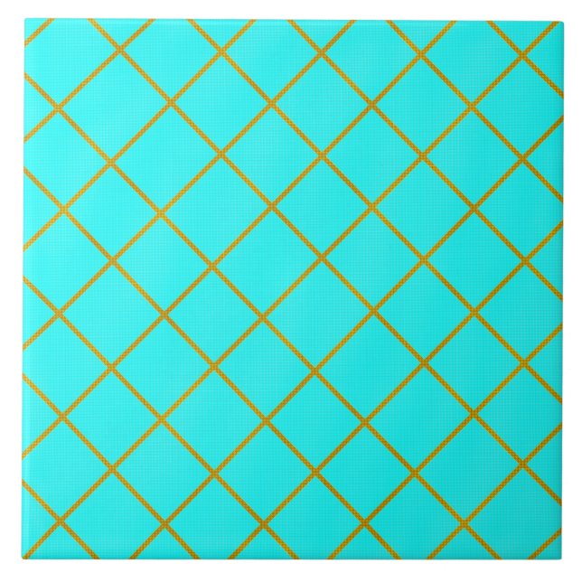 Azulejo Dourado e Turquesa (Frente)