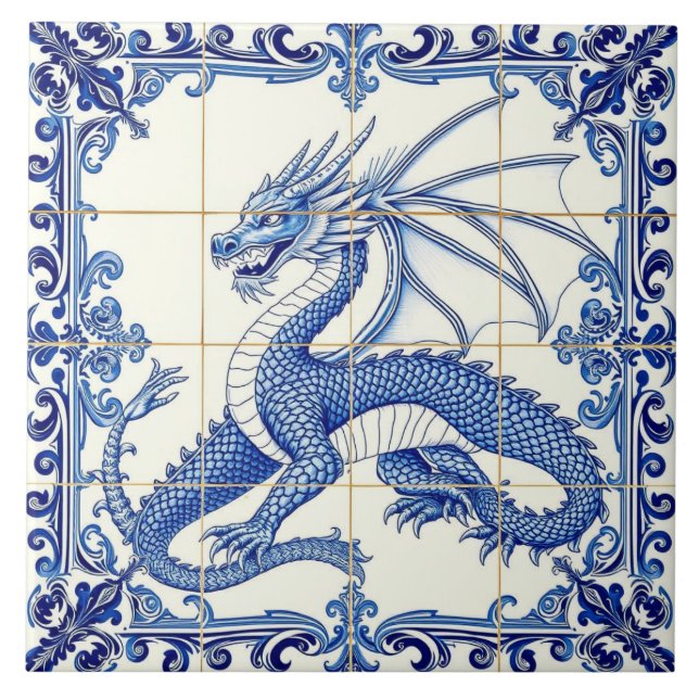 azulejo dragão safira imperial (Frente)