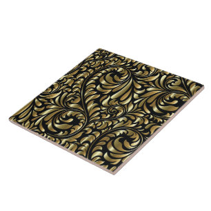 Azulejo - drama no preto e no ouro