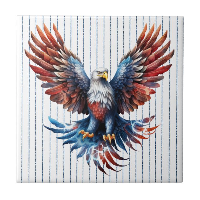 Azulejo Eagle Cerâmico Patriótico (Frente)