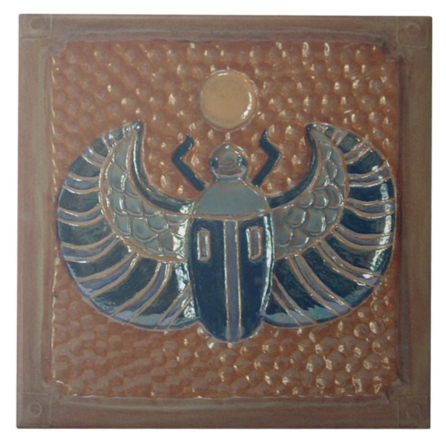 Azulejo Egípcio com Escaravelho Alado (Frente)