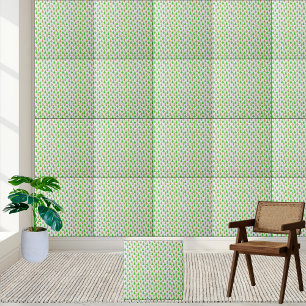 Azulejo Elegante de Padrão de Árvore de Natal Cerâ