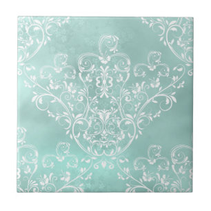 Azulejo Elegante para o Teal Damask