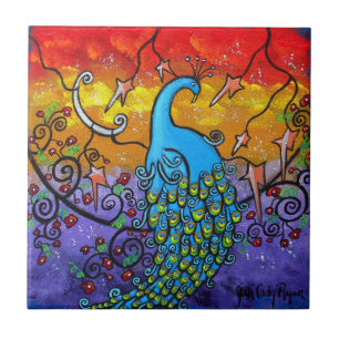 Azulejo Enchantagem Peacock Art