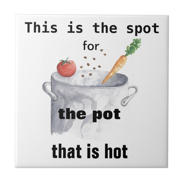 Azulejo engraçado de Trivet do "hot spot" (Frente)