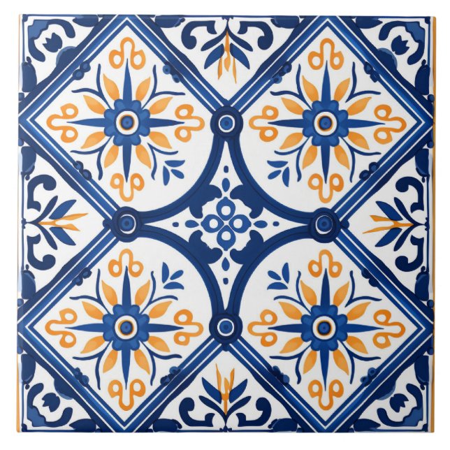 Azulejo Espanhol Azulejo Cerâmico Mediterrâneo (Frente)