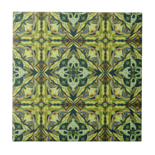 Azulejo Espanhol Azulejo Verde de Aquarela