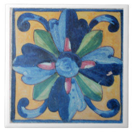 Azulejo espanhol do design da flor